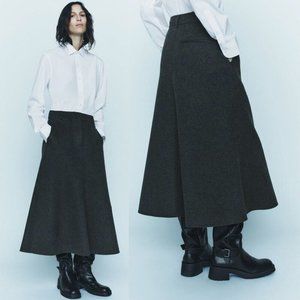 NEW ZARA wool blend cape 7522 skirt